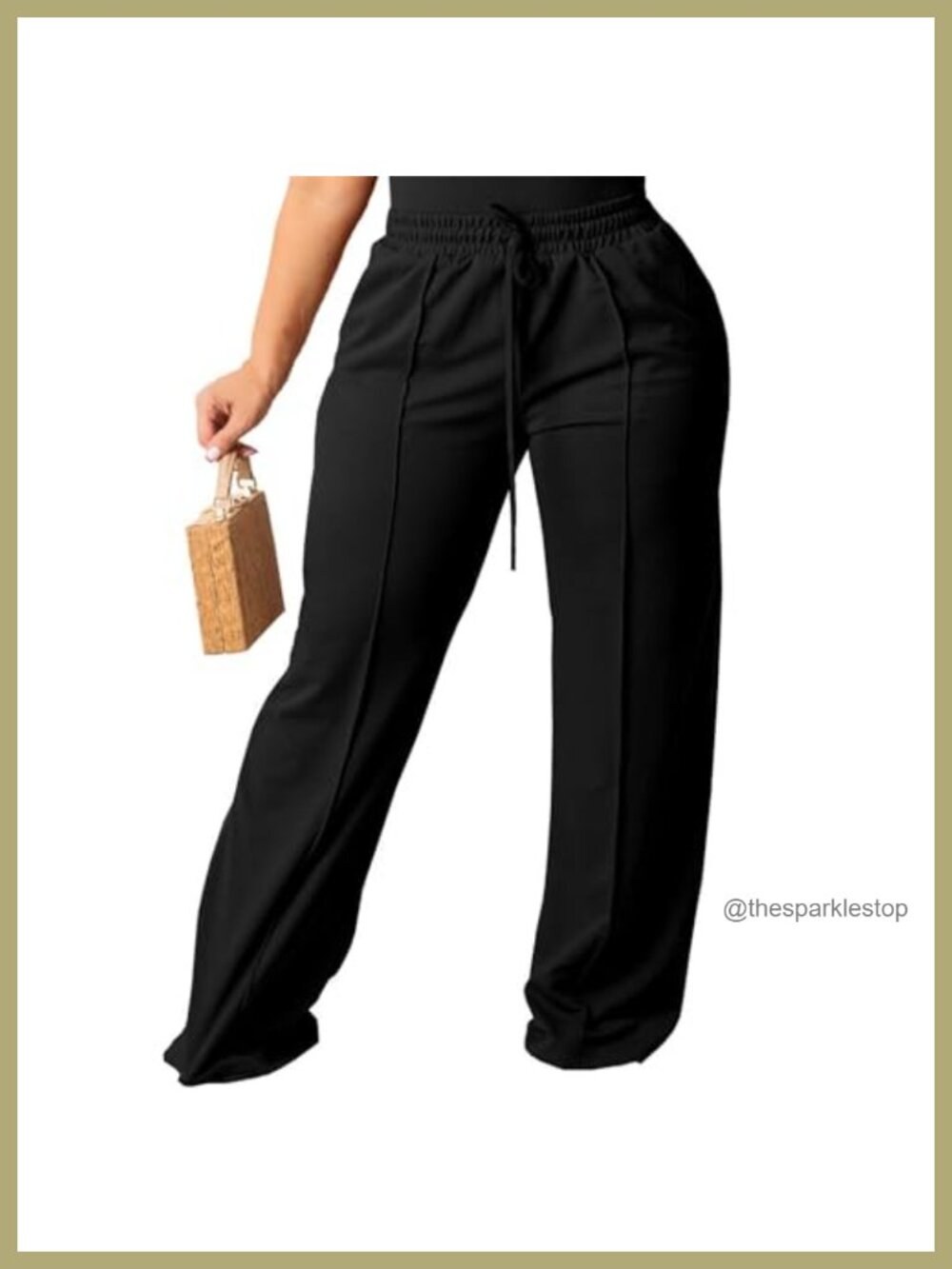 Plus Size Wide Leg Sweatpants High Waist Drawstring Lounge Pants